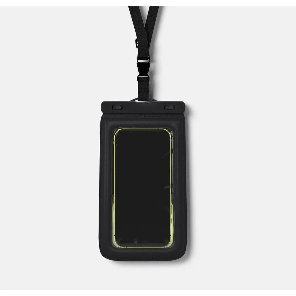 Heyday Waterproof Phone Pouch with Lanyard | Durable Protection for Beach Black